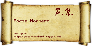 Pócza Norbert névjegykártya